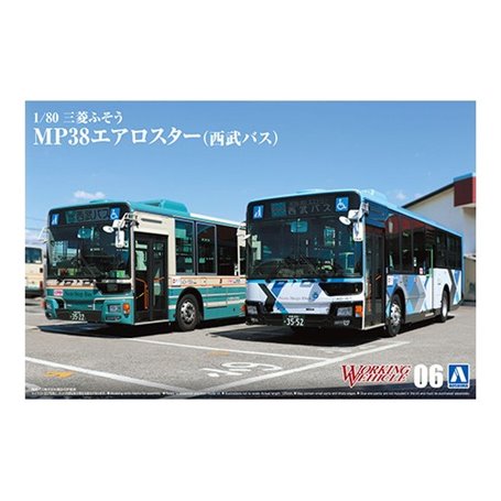 Aoshima 06185 1/80 WORKING VEHICLE#6 Mitsubishi Fuso MP38 Aero Star (Seibu Bus)