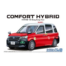 Aoshima 06223 1/24 MCSP02 Totota NTP10R Comfort Hybrid Taxi '18 Hong Kong Taxi