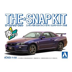 Aoshima 06252 1/32 SNAP KIT#11-C Nissan R34 Skyline GT-R (Midnight Purple III)