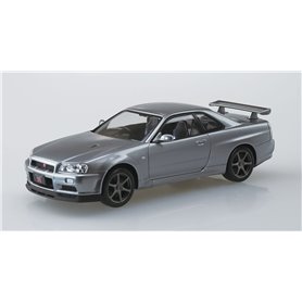Aoshima 06254 1/32 SNAP KIT#11-E Nissan R34 Skyline GT-R Nur (Sparkling Silver)