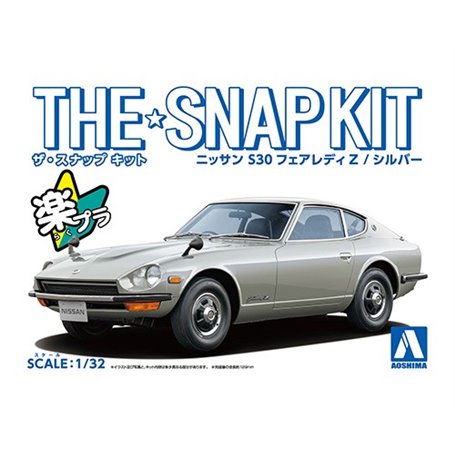 Aoshima 1:32 Nissan S30 Fairlady Z - SILVER - THE SNAP KIT