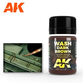 AK Interactive AK045 WASH Dark Wash For Green Vehicles - 35ml