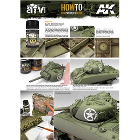 AK Interactive AK045 WASH Dark Wash For Green Vehicles - 35ml