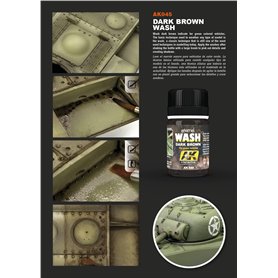 AK Interactive AK045 WASH Dark Wash For Green Vehicles - 35ml