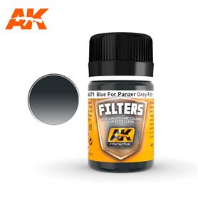 AK Interactive AK-071 FILTER Blue Filter for Panzer Gray / 35ml
