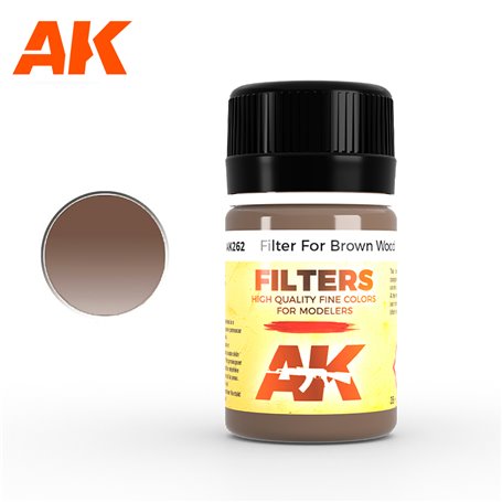 AK Interactive AK-262 FILTER Red Brown for Wood / 35ml 