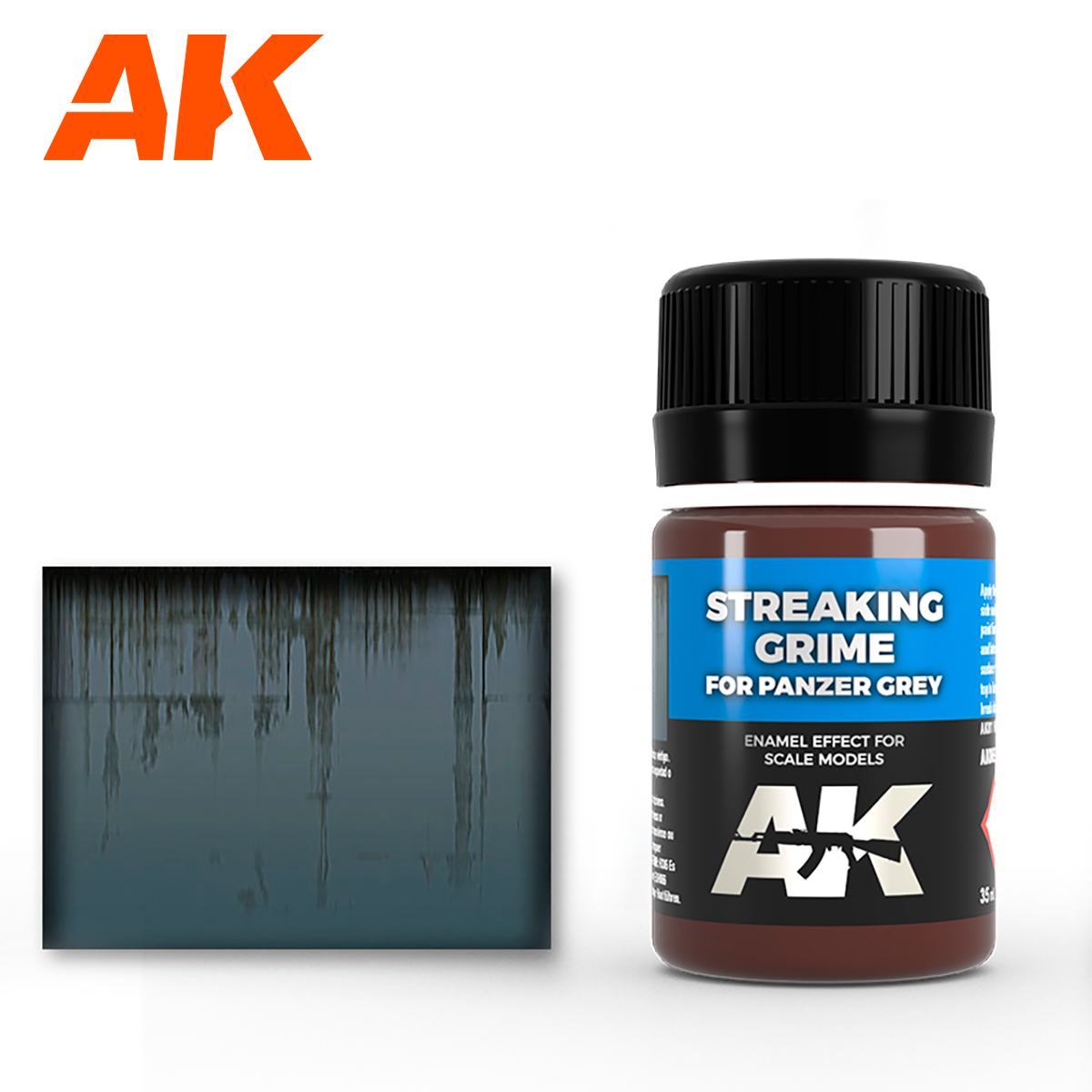 AK Interactive AK-069 Streaking Grime for Panzer Grey / 35ml - AK 