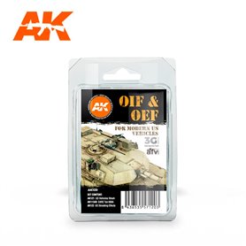 AK Interactive AK-120 Zestaw OIF AND OEF / US VEHICLES WEATHERING