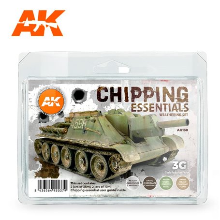 AK Interactive AK-138 Set CHIPPING ESSENTIALS WEATHERING 