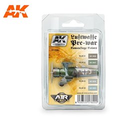 AK Interactive AK-2320 Zestaw farb LUFTWAFFE PRE-WAR CAMOUFLAGE COLORS