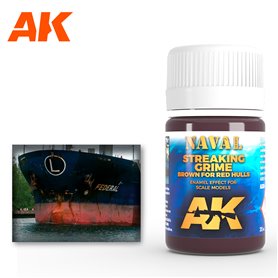 AK Interactive AK304 Brown Streaking Grime for Red Hulls - 35ml