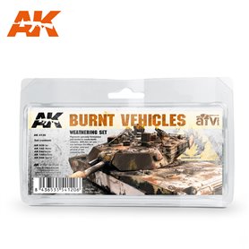AK Interactive AK-4120 Zestaw AFV SERIES / BURNT VEHICLES