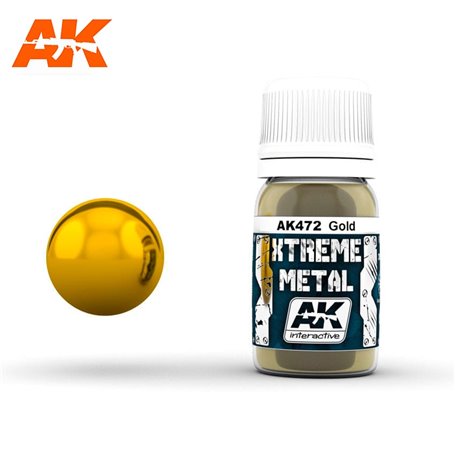 AK Interactive AK-472 XTREME Metal Gold / 30ml 