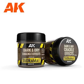 AK Interactive Dark and Dry Crackle Effects / 100ml 