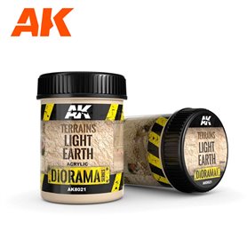 AK Interactive AK8021 Tekstura akrylowa - Terrains Light Earth - 250ml
