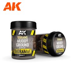 AK Interactive AK8017 Tekstura akrylowa - Terrains Muddy Ground - 250ml