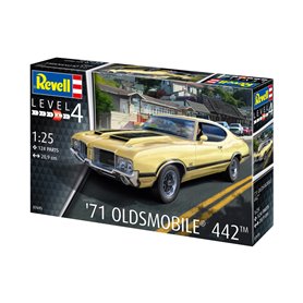 Revell 1:24 1971 Oldmobile 442 Coupe - MODEL SET - w/paints
