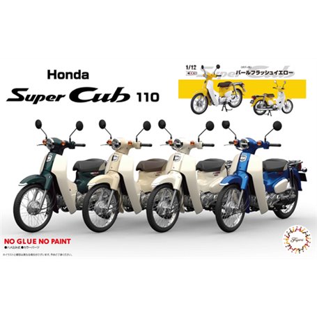Fujimi 141879 1/12 B-NX-1 EX-5 Honda Super Cub 110 (Pearl Flash Yellow)