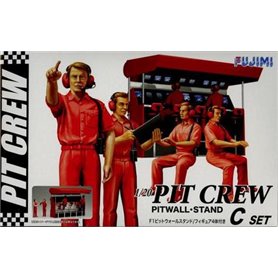 Fujimi 116587 1/20 GT-25 Pit Crew Pitwall Stand C Set