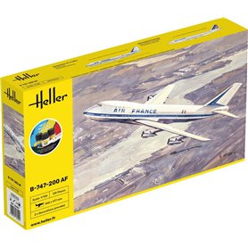 Heller 1:125 B-747-200 AIR FRANCE - STARTER KIT - w/paints