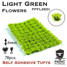 Light Green Flowers 6mm