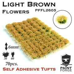 Light Brown Flowers 6mm