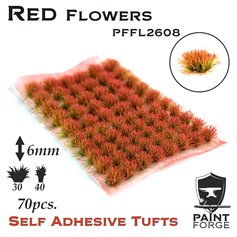 Paint Forge Kępki kwiatów RED FLOWERS - 6mm