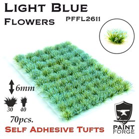 Light Blue Flowers 6mm