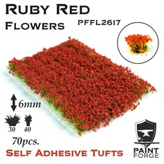 Kwiatki Ruby Red Flowers 6mm