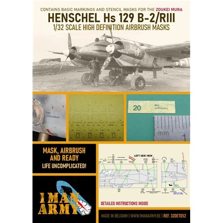 1 Man Army 32DET052 Henschel Hs 129 B-2/RIII