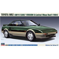 Hasegawa 1:24 Toyota MR2 (AW11) - EARLY VERSION G-LIMITED - MOON ROOF - 1984 