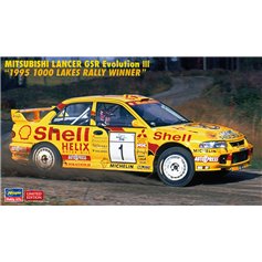 Hasegawa 1:24 Mitsubishi Lancer GSR Evolution III - 1995 1000 LAKES RALLY WINNER - LIMITED EDITION