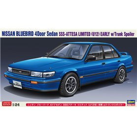 Hasegawa 20562 Nissan Bluebird 4Door Sedan SSS-Attesa Limited (U12) Early w/Trunk Spoiler