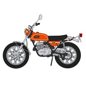 Hasegawa SP529-52329 Yamaha Enduro DT250 "Mandarin Orange"