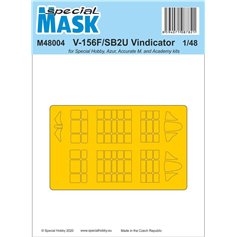 Special Hobby M48004 V-156F/SB2U Vindicator Mask For Special Hobby, Azur, Accurate M. and Academy Kits