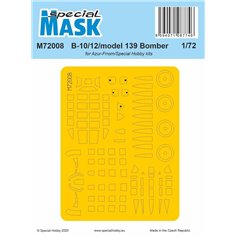 Special Hobby M72008 B-10/12/Model 139 Bomber Mask For Azur-Frrom/Special Hobby Kits