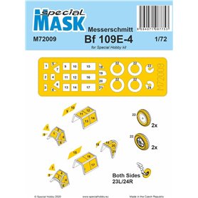 Special Hobby 1:72 Maski do Messerschmitt BF 109E-4 Mask For Special Hobby Kit
