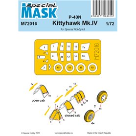 Special Hobby M72016 P-40N Kittyhawk Mk.IV Mask For Special Hobby Kit