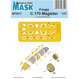 Special Hobby M72017 Fouga C.170 Magister Mask For Special Hobby Kit