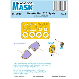 Special Hobby M72030 Heinkel He-162A Spatz Mask For Special Hobby Kit