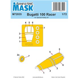 Special Hobby M72035 Bugatti 100 Racer Mask For Special Hobby Kit
