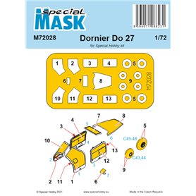 Special Hobby M72028 Dornier Do 27 Mask For Special Hobby Kit