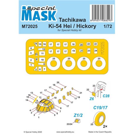 Special Hobby 1:72 Maski do Tachikawa Ki-54 Hei / Hickory dla Special Hobby