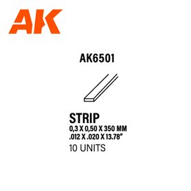 AK Interactive Strips 0.30 x 0.50 x 350mm - STYRENE STR