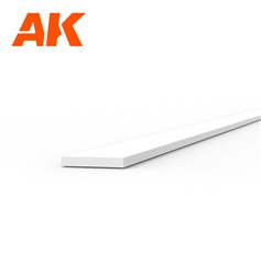 AK Interactive 6503 STYRENE STRIPS 0.30mm x 2.00mm x 350mm - 10szt.