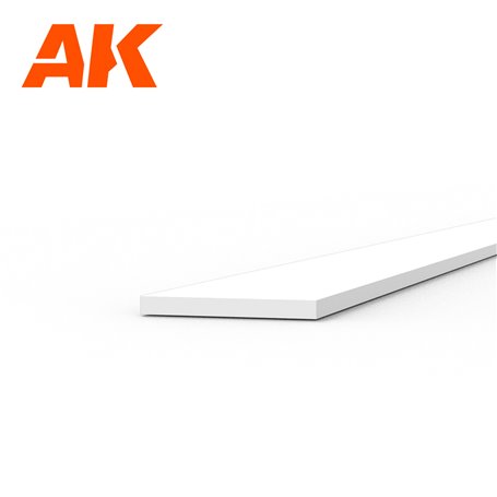 AK Interactive 6504 STYRENE STRIPS 0.30mm x 3.00mm x 350mm - 10szt.