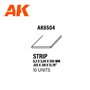 AK Interactive 6504 STYRENE STRIPS 0.30mm x 3.00mm x 350mm - 10szt.