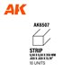 AK Interactive 6507 STYRENE STRIPS 0.50mm x 0.50mm x 350mm - 10szt.