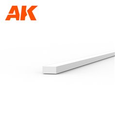 AK Interactive 6508 STYRENE STRIPS 0.50mm x 1.00mm x 350mm - 10szt.