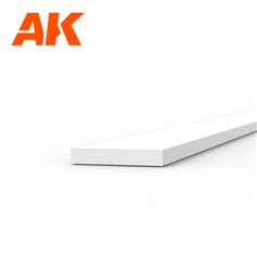 AK Interactive 6510 STYRENE STRIPS 0.50mm x 3.00mm x 350mm - 10szt.